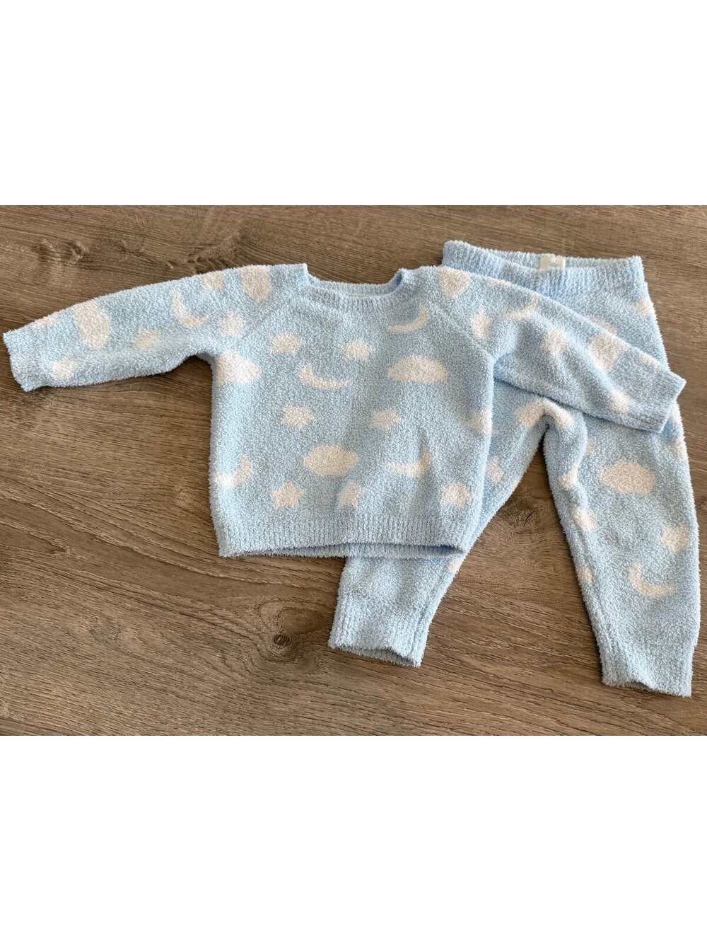 Cloud Island Baby Blue & White Clouds Sleep Set 18-months